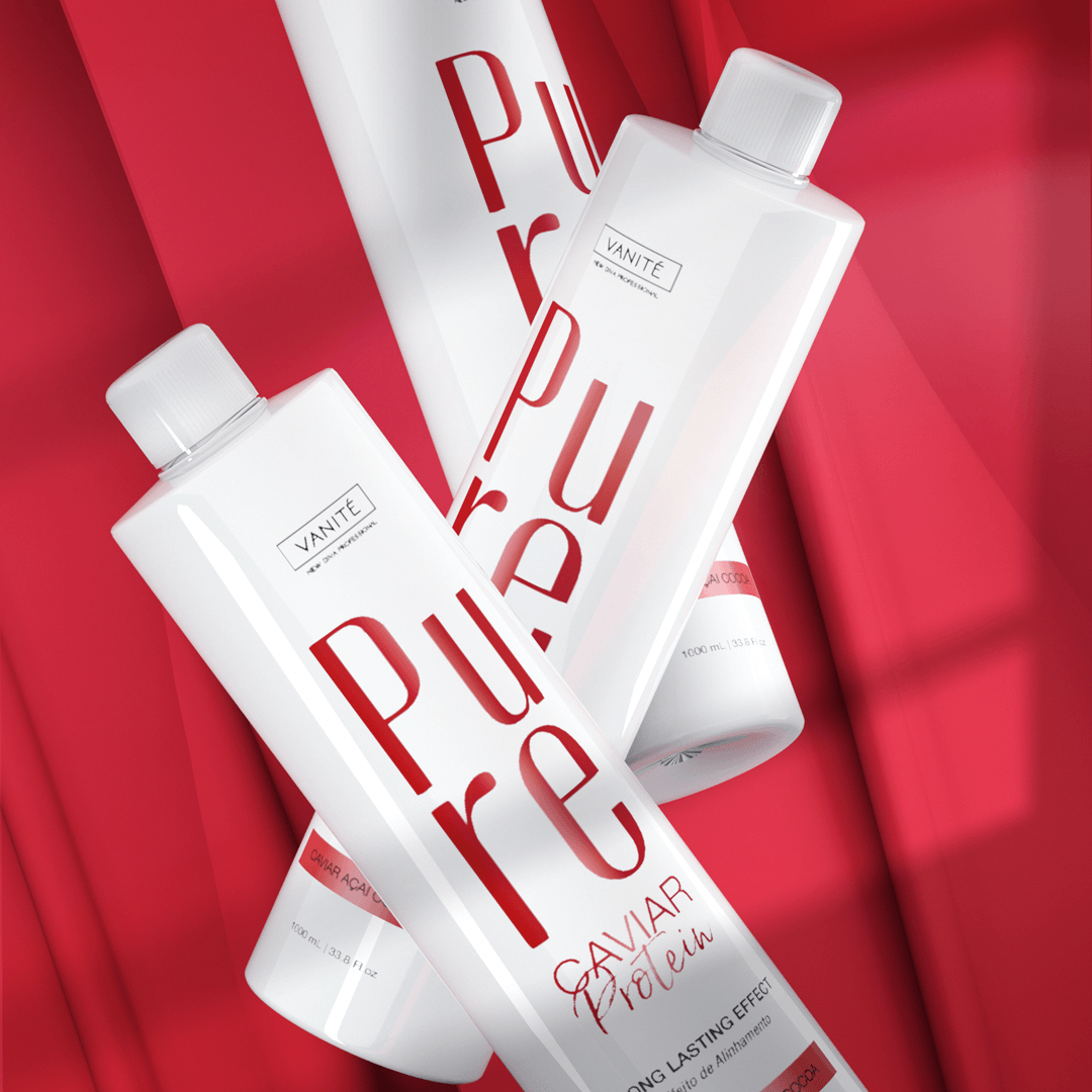 Kit - 3 Units Pure Protein | Semi Definitive Organic and Formaldehyde Free | For All Hair Types | 1000ml (33.8 fl oz) - Make Beauty International