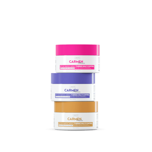 Kit - 1 Unit Btox Carmen Sensitive + 1 Unit Btox Carmen Platinum + 1 Unit Btox Carmen Itensive | Thermo Control Quaternized | 300g - Make Beauty International