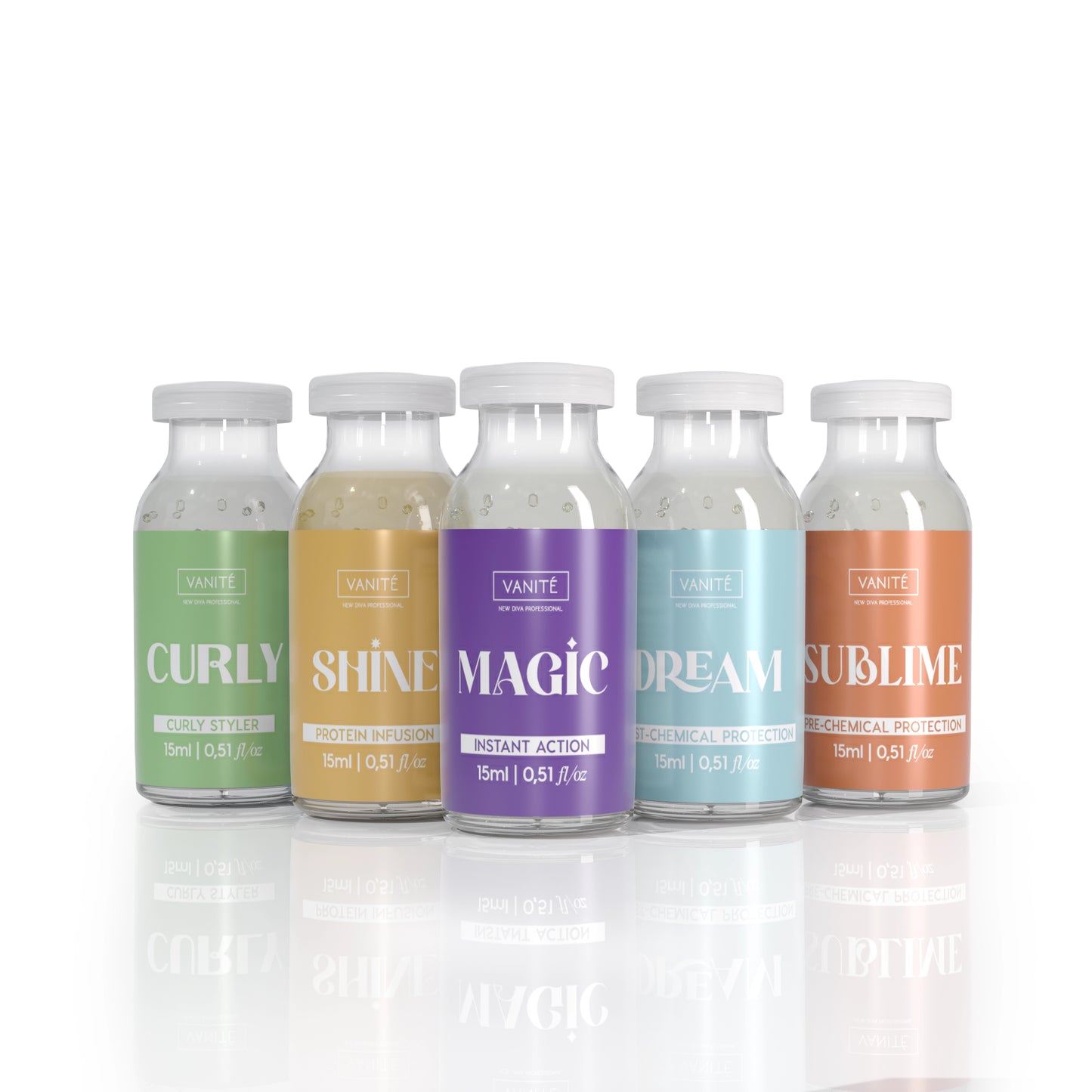 Feelings Ampoule Kit – 5 Professional hármeðferðarlykjur | 5 x 15 ml