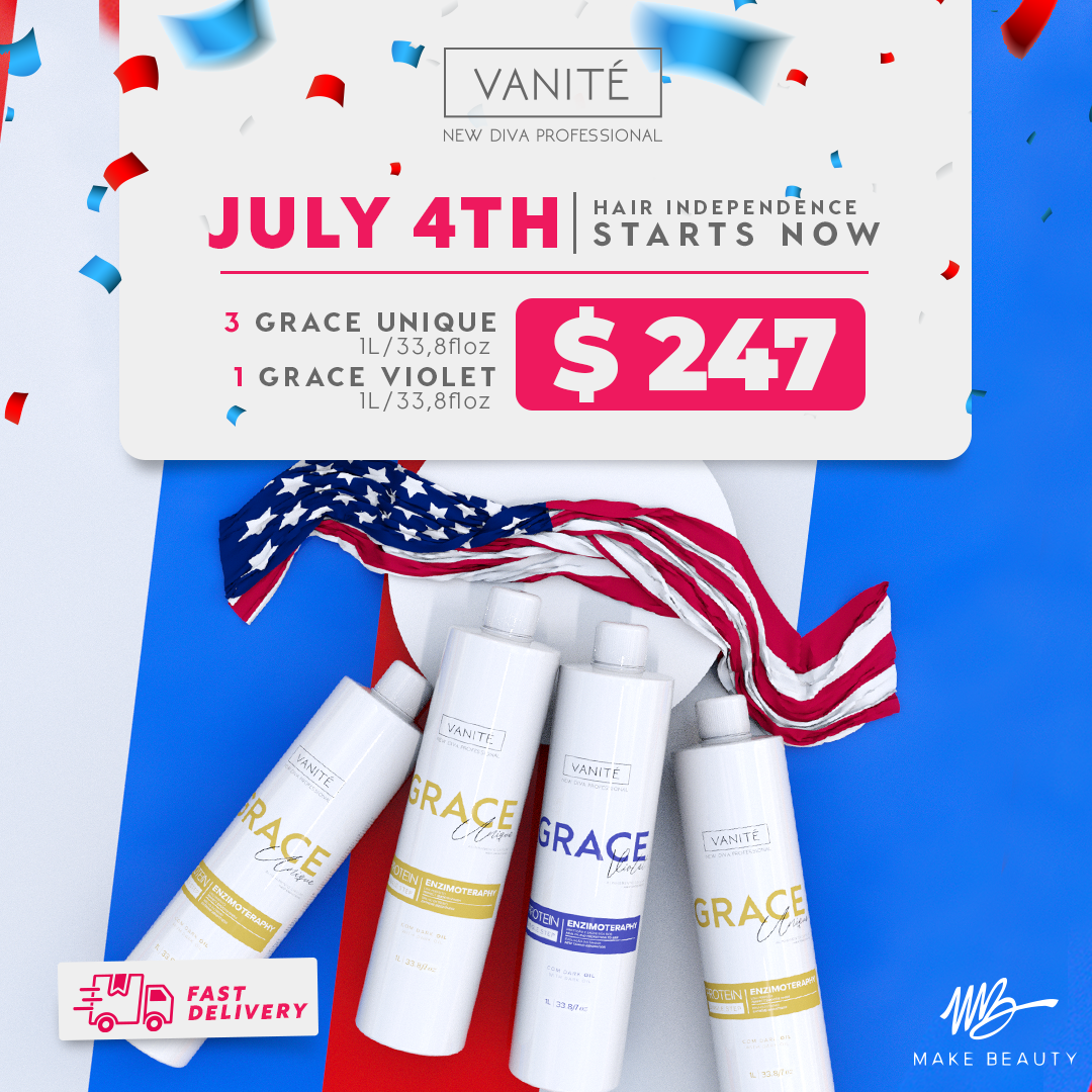 Independence Hair Kit (3 units Grace Unique 33.8 fl oz + 1 Grace Violet 33.8 fl oz)