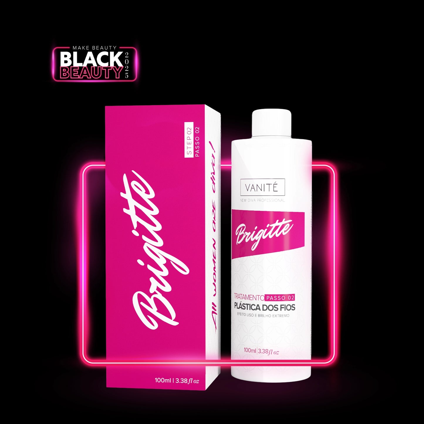 Brigitte Plástica dos Fios | Total Reduction of Volume and Frizz | For All Hair Types | 100ml