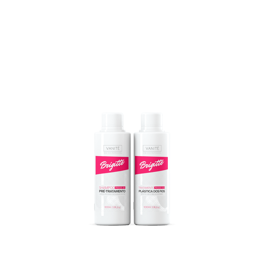 Kit - 1 unit Brazilian Keratin Brigitte + 1 unit Shampoo Brigitte | For All Hair Types | 100ml - Make Beauty International