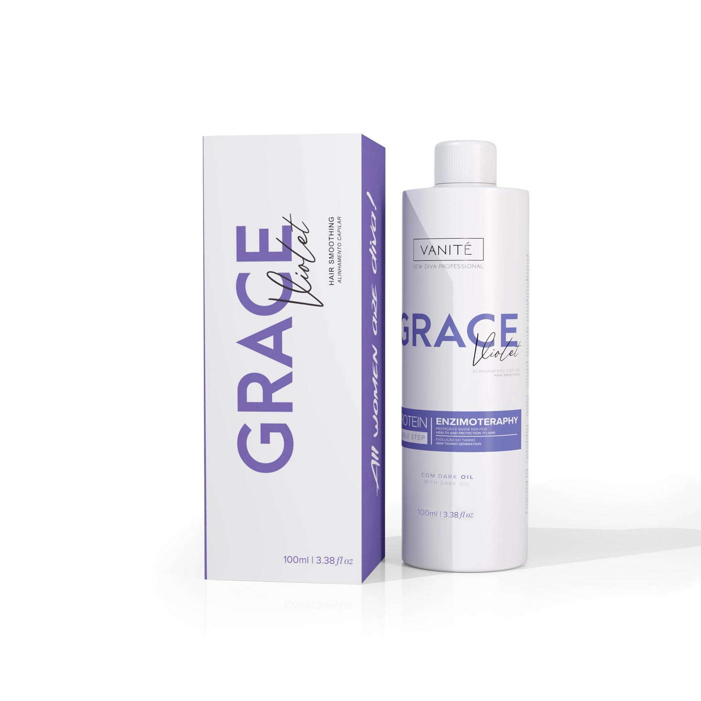Grace Violet | Redressant sans odeur et sans brûler | Pour les blondes et les gris | 100 ml