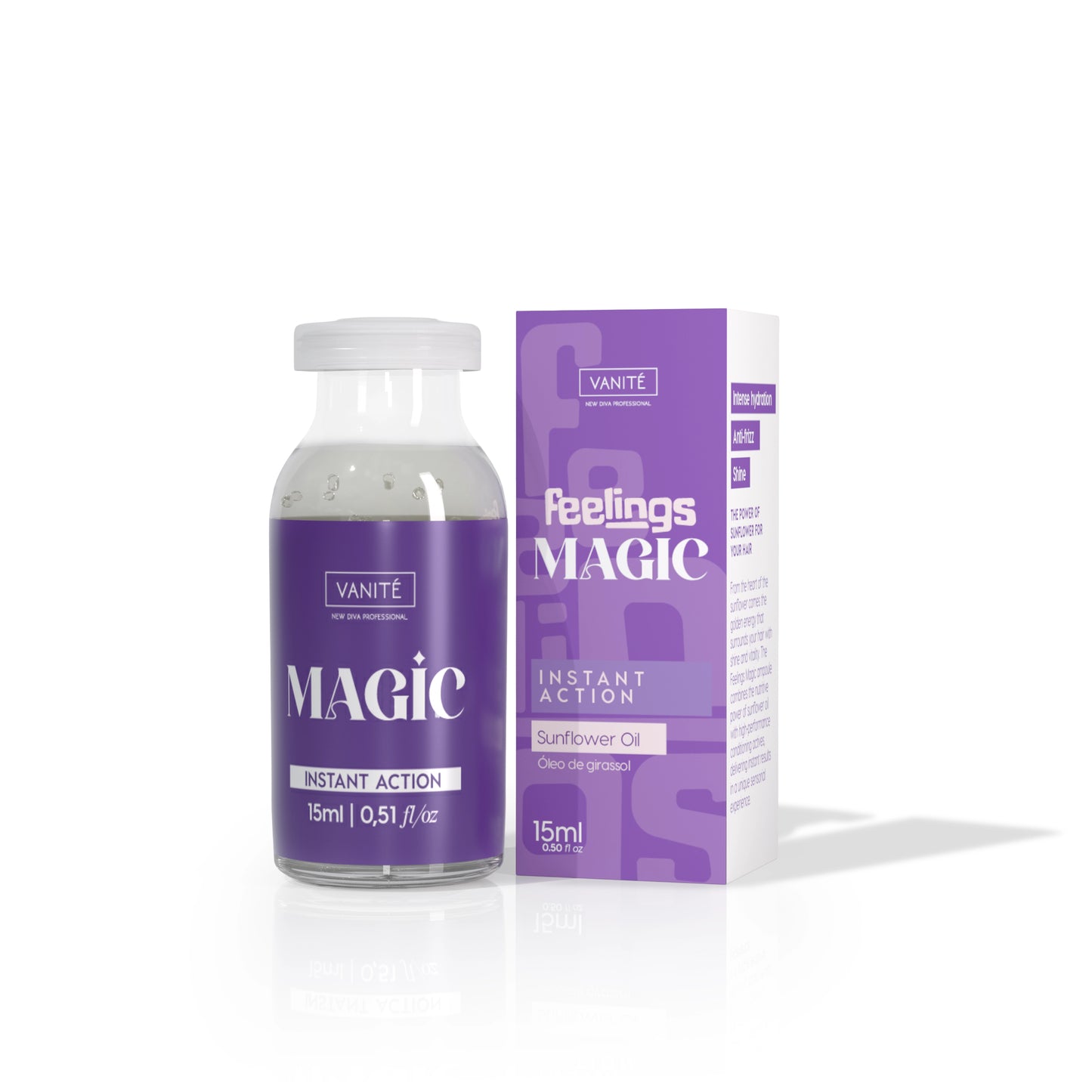 Feelings Magic Ampoule | Flækja og rakagefandi | Fyrir allar hárgerðir | 15ml