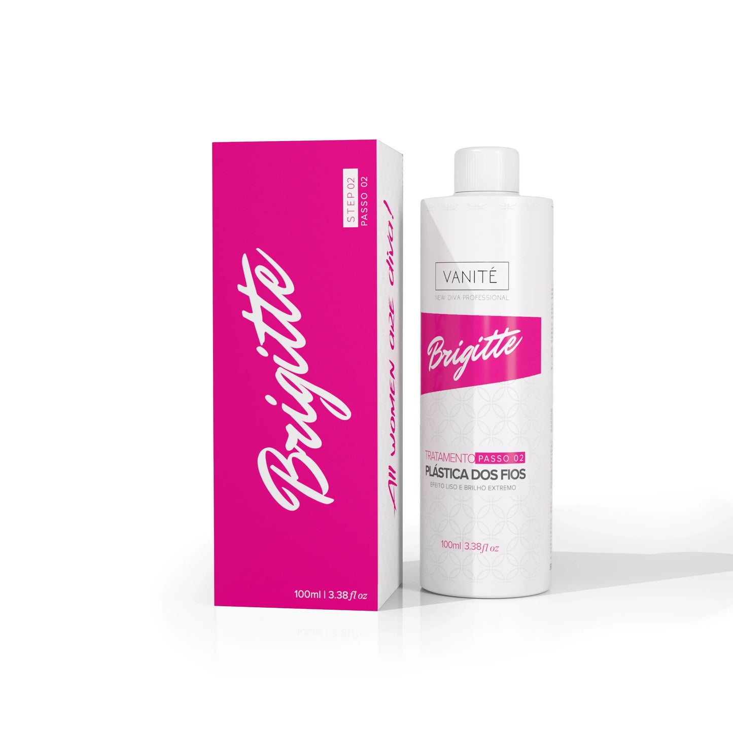 Brigitte Plástica dos Fios | Total Reduction of Volume and Frizz | For All Hair Types | 100ml
