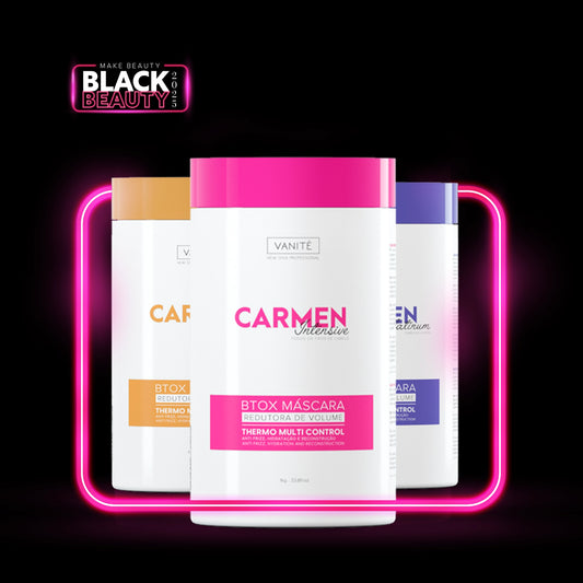 Kit - 1 Unit Btox Carmen Sensitive + 1 Unit Btox Carmen Platinum + 1 Unit Btox Carmen Itensive | Thermo Control Quaternized | 1kg