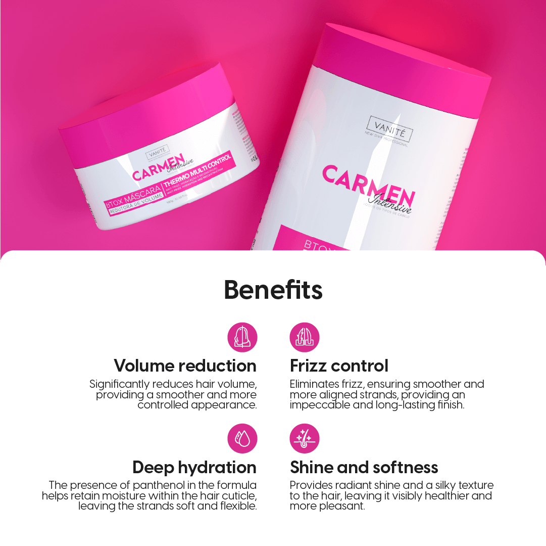Btox Carmen Intensive | Volume Reduction and Hydration | For All Hair Types | 300g - Make Beauty International