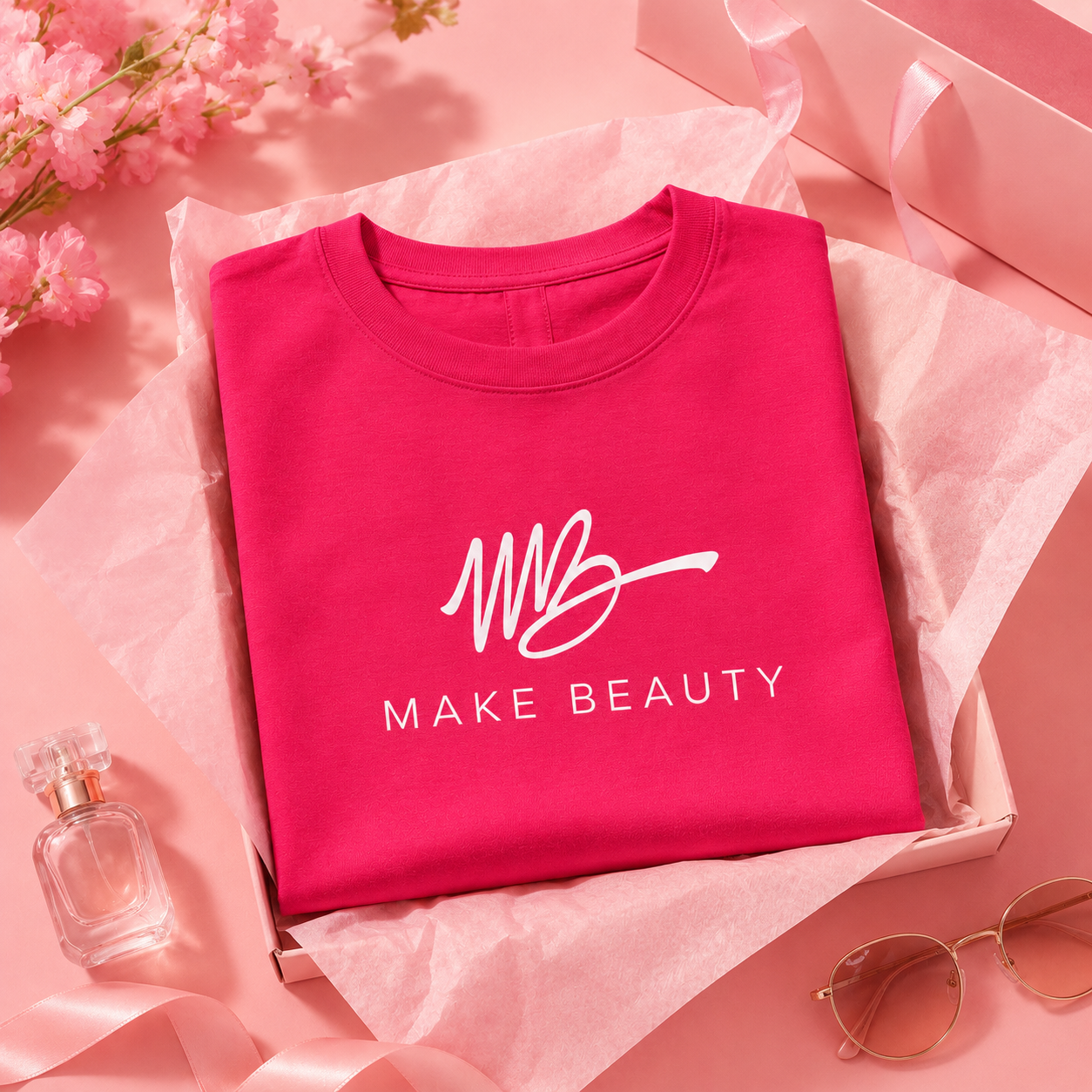 Gerðu Beauty Signature bleikan stuttermabol