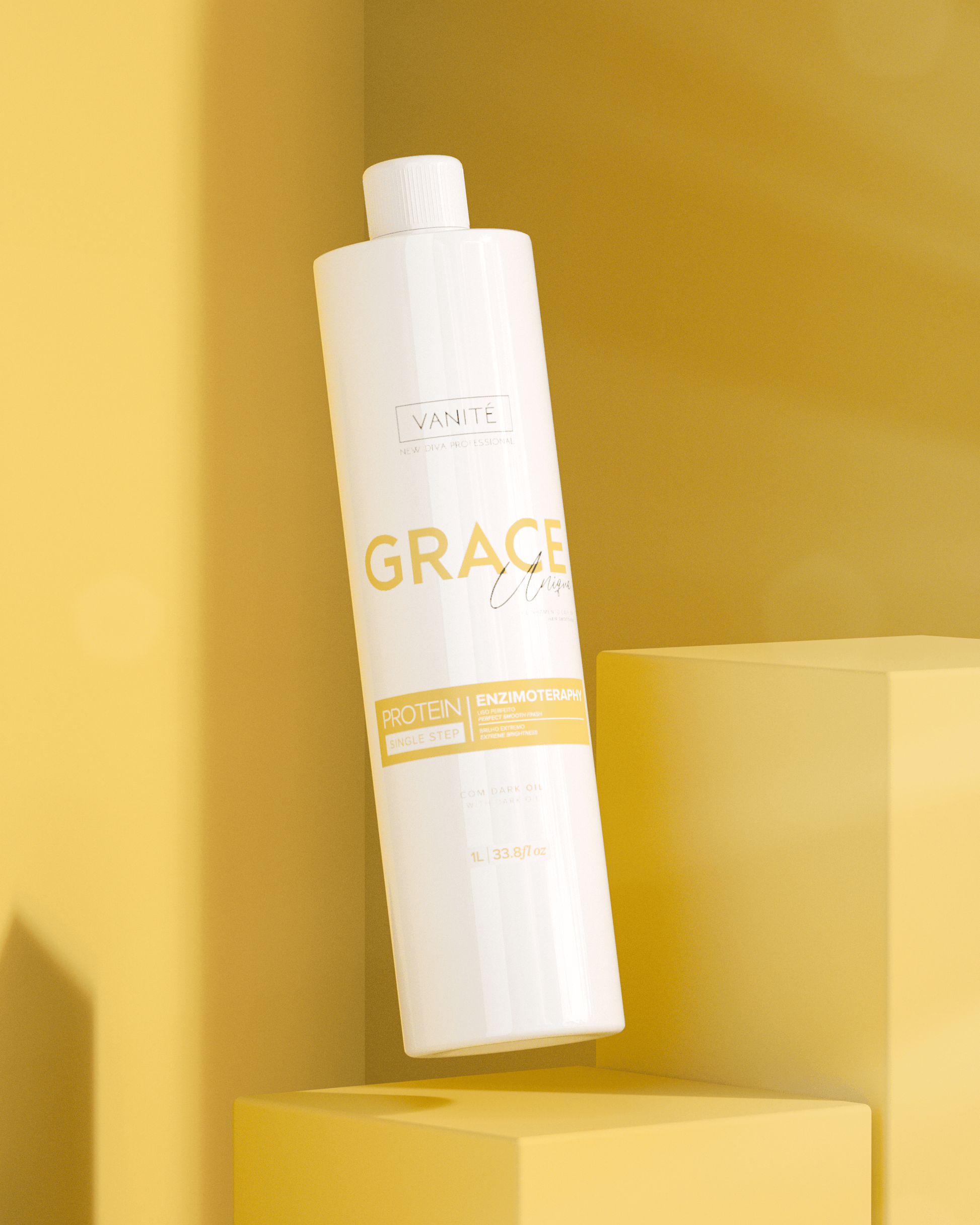Grace Unique | Straightening Without Odor and Without Burning | For All Hair Types | 1000ml (33.8 fl oz) - Make Beauty International