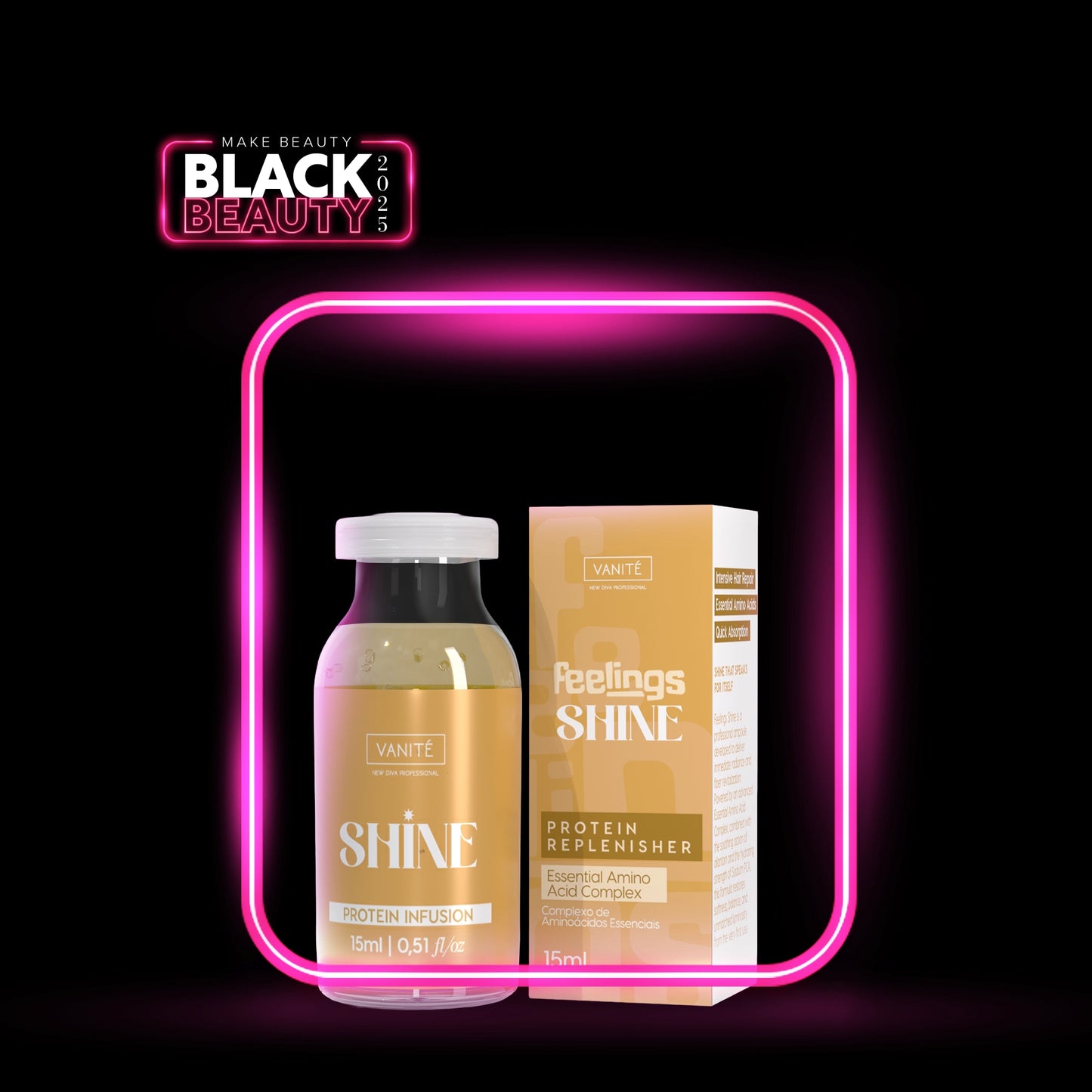 Feelings Shine Ampoule | Reconstruction and Replacement of Amino Acids | For All Hair Types | 15ml