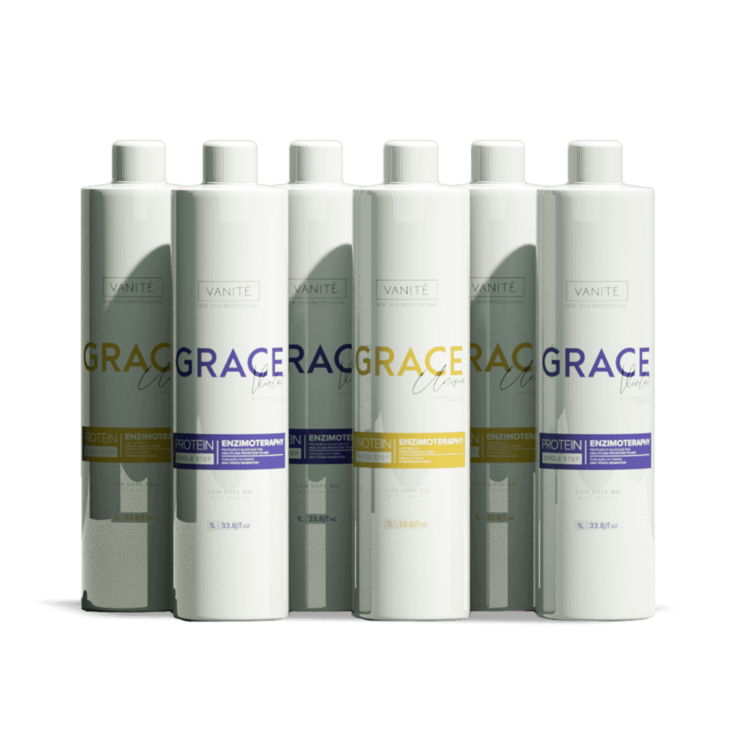 3 Units Grace Unique 1000ml + 3 Units Grace Violet 1000ml (33.8 fl oz) - Make Beauty International