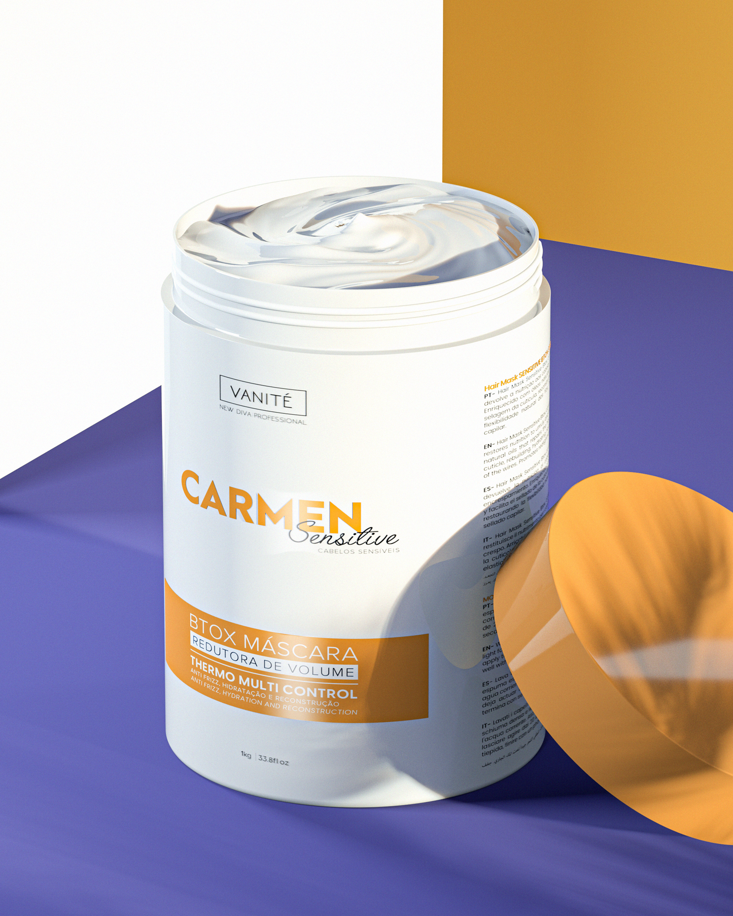 Btox Carmen Sensitive | Volume Reduction and Hydration | For Sensitive and Damaged Hair | 1kg