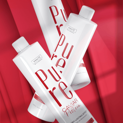 Kit - 3 Units Pure Caviar Protein | Semi Definitive Organic and Formaldehyde Free | For All Hair Types | 1000ml