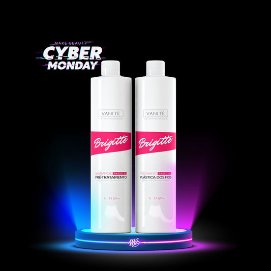 Kit - 1 eenheid Braziliaanse Keratin Brigitte + 1 eenheid Shampoo Brigitte | Voor alle haartypen | 1000 ml (33.8 fl oz)