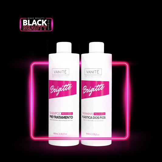 Kit - 1 unit Brazilian Keratin Brigitte + 1 unit Shampoo Brigitte | For All Hair Types | 100ml