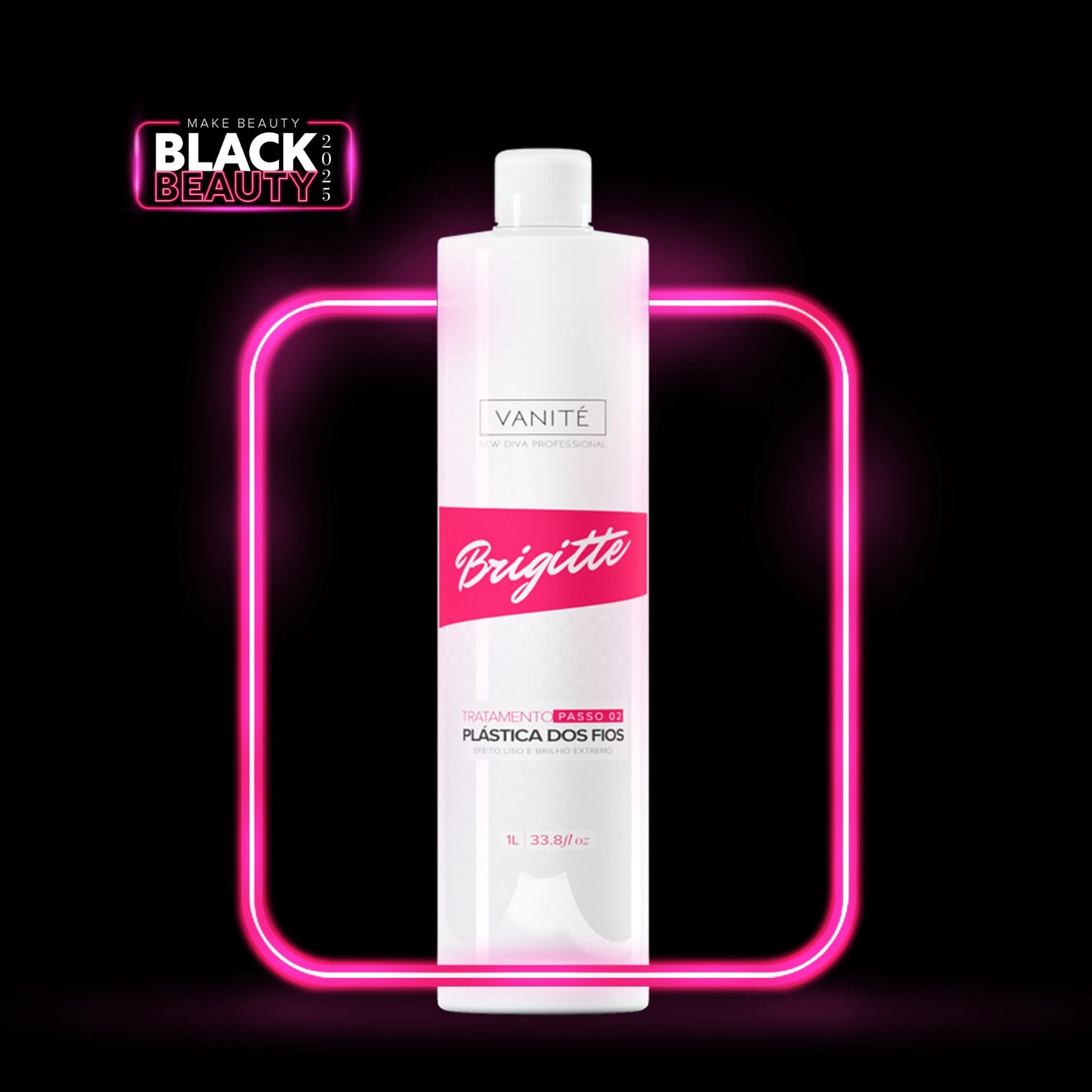 Brigitte Plástica dos Fios | Total Reduction of Volume and Frizz | For All Hair Types | 1000ml (33.8 fl oz)