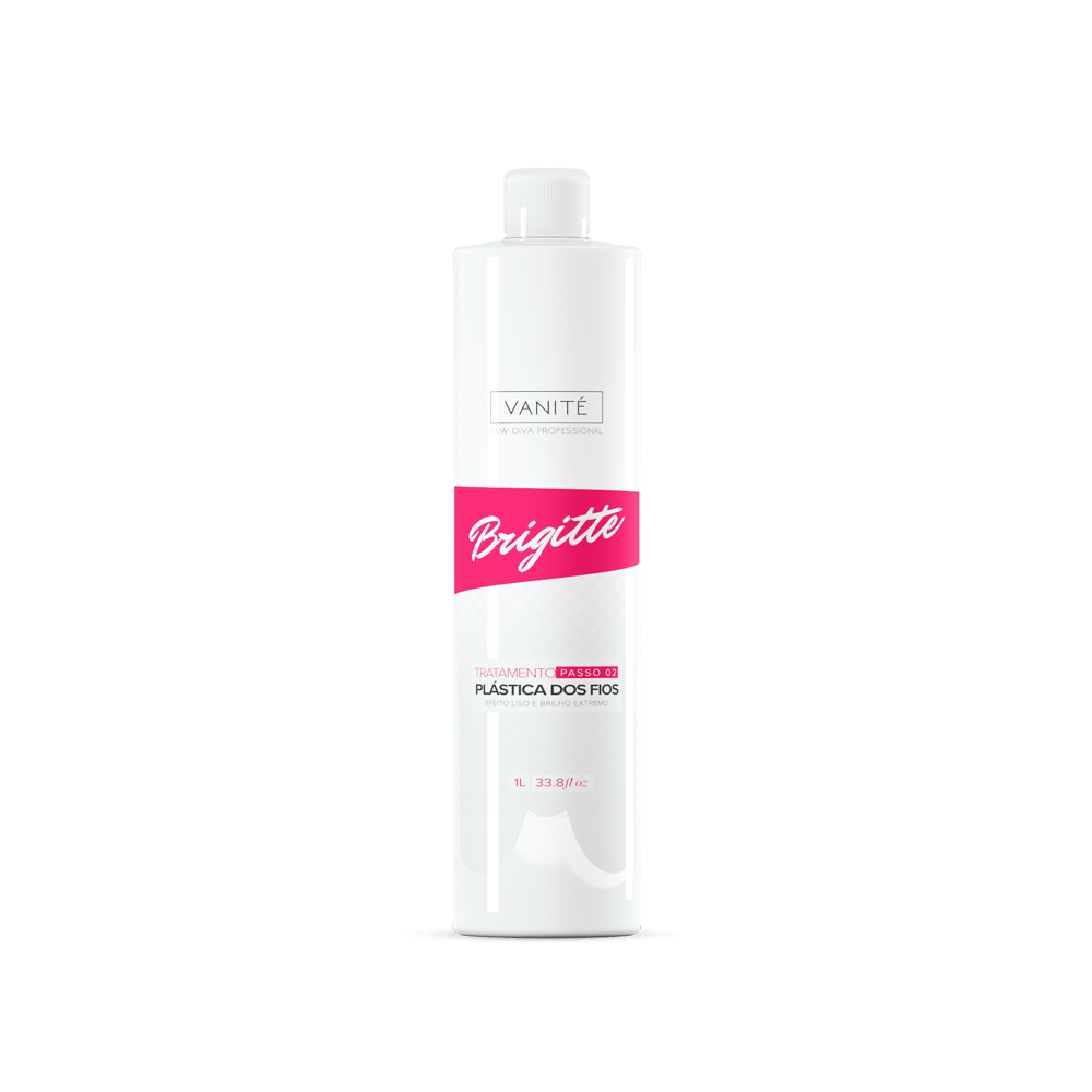 Brigitte Plástica dos Fios | Total Reduction of Volume and Frizz | For All Hair Types | 1000ml (33.8 fl oz)