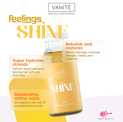 Feelings Shine Ampoule | Reconstruction and Replacement of Amino Acids | For All Hair Types | 15ml