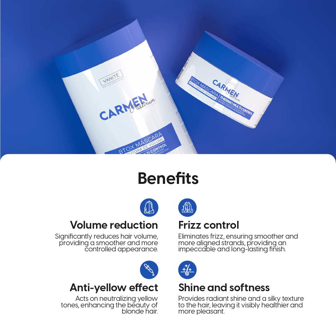 Kit - 1 Unit Btox Carmen Sensitive + 1 Unit Btox Carmen Platinum | Thermo Control Quaternized | 300g