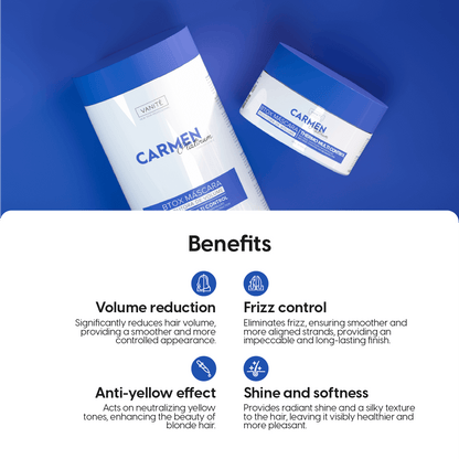 Kit - 1 Unit Btox Carmen Sensitive + 1 Unit Btox Carmen Platinum | Thermo Control Quaternized | 300g