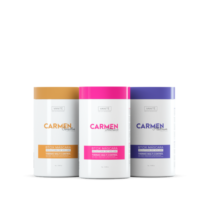Kit - 1 Eining Btox Carmen Sensitive + 1 Eining Btox Carmen Platinum + 1 Eining Btox Carmen Itensive | Thermo Control Quaternized | 1 kg