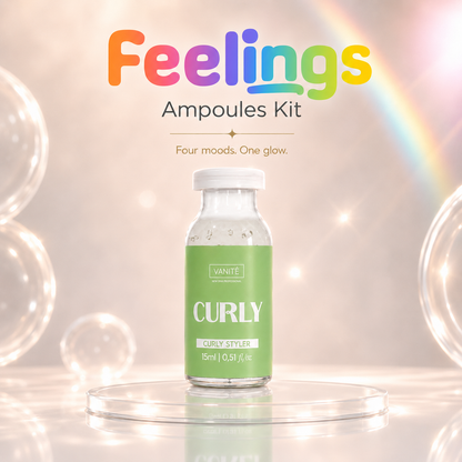 Feelings Curly Ampoule | Curl Modeling og hárnæring | Fyrir hrokkið hár | 15ml