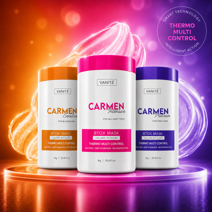 Kit - 1 Eining Btox Carmen Sensitive + 1 Eining Btox Carmen Platinum + 1 Eining Btox Carmen Itensive | Thermo Control Quaternized | 1 kg