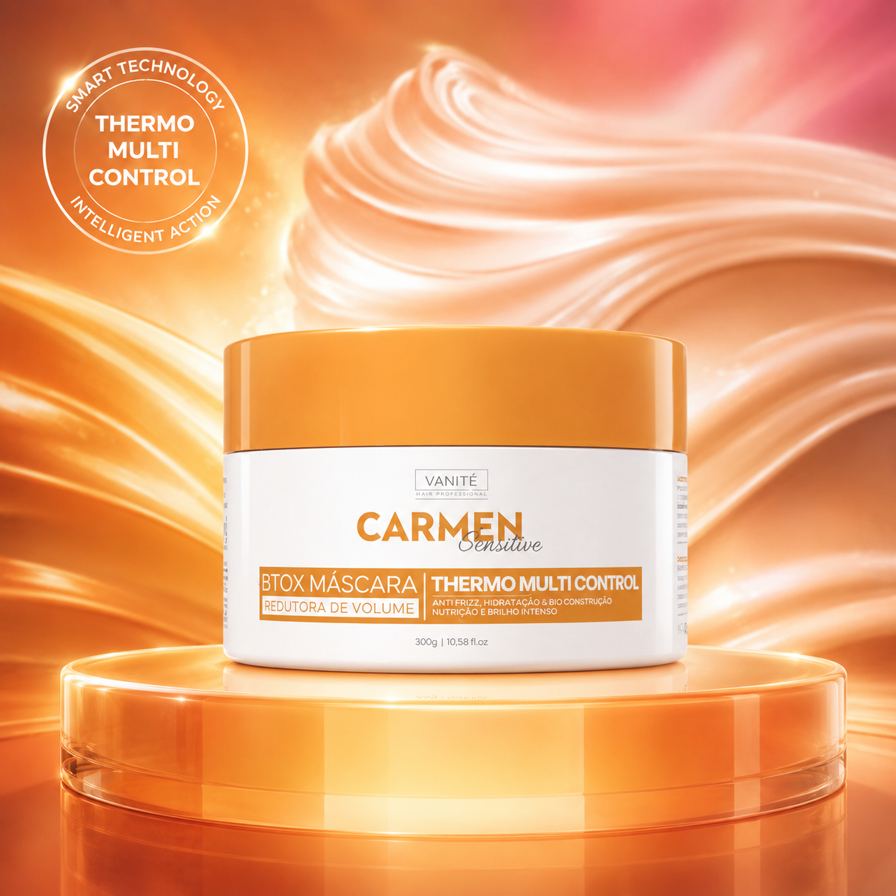 Kit - 1 Eining Btox Carmen Sensitive + 1 Eining Btox Carmen Platinum + 1 Eining Btox Carmen Itensive | Thermo Control Quaternized | 300g