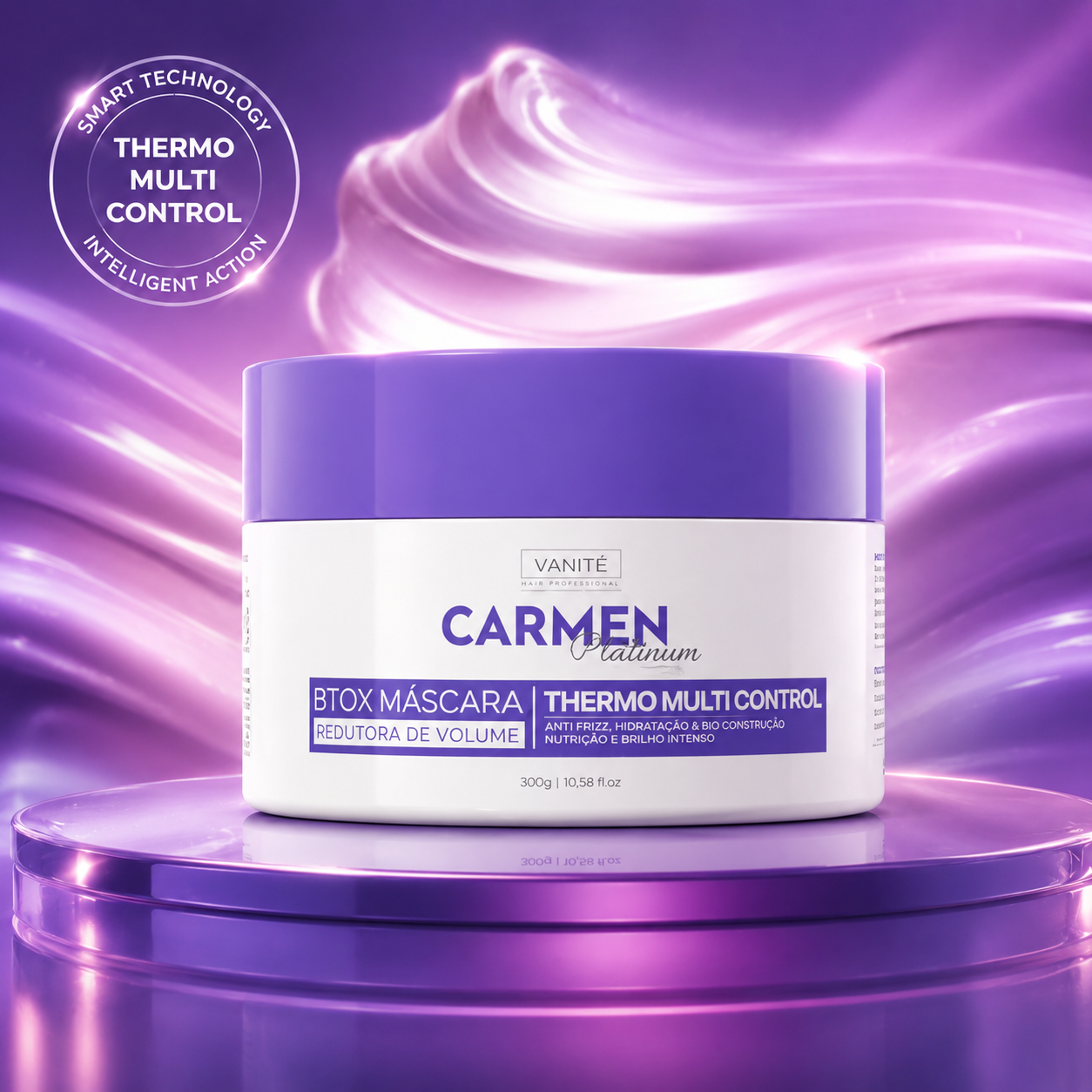 Kit - 1 Eining Btox Carmen Sensitive + 1 Eining Btox Carmen Platinum + 1 Eining Btox Carmen Itensive | Thermo Control Quaternized | 300g