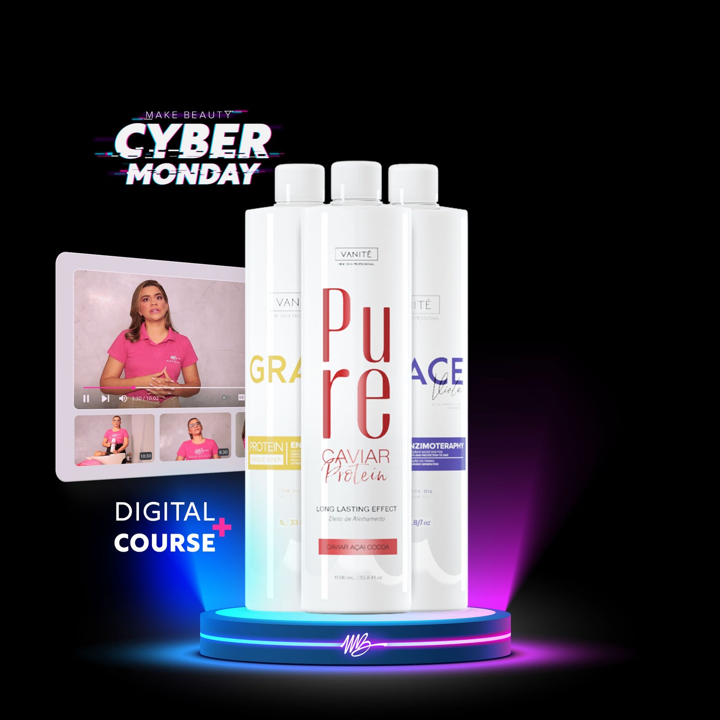 Essential kit (Grace Unique + Grace Violet + Pure Caviar Protein)+ Digital Access Course  + Certificate