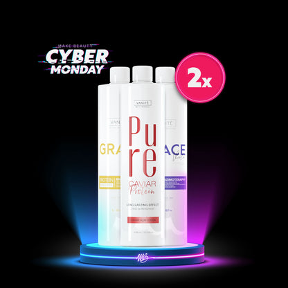 Kit 2 Pure Protein 1000ml + 2 Grace Violet 1000ml + 2 Grace Unique 1000ml (33.8 fl oz)