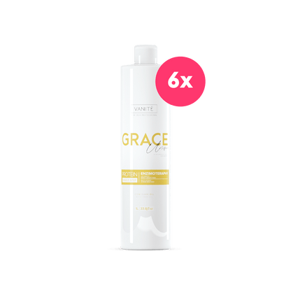 6 units Grace Unique | Straightening Without Odor and Without Burning | For All Hair Types | 1000ml