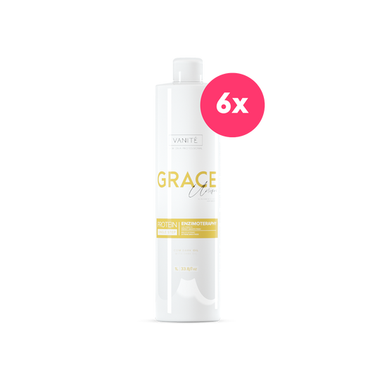6 unidades Grace Unique | Alisamento Sem Odor e Sem Queimar | Para todos os tipos de cabelo | 1000ml