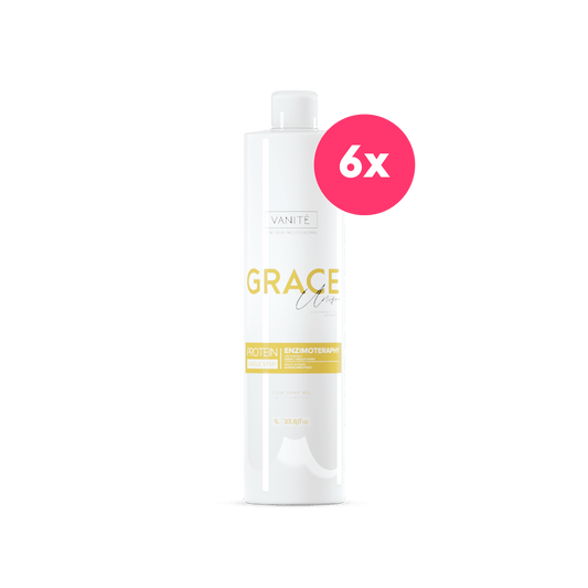 6 units Grace Unique | Straightening Without Odor and Without Burning | For All Hair Types | 1000ml (33.8 fl oz)