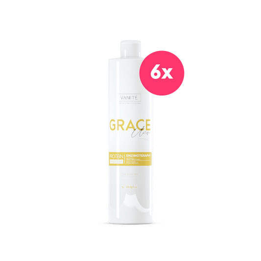 6 units Grace Unique | Straightening Without Odor and Without Burning | For All Hair Types | 1000ml