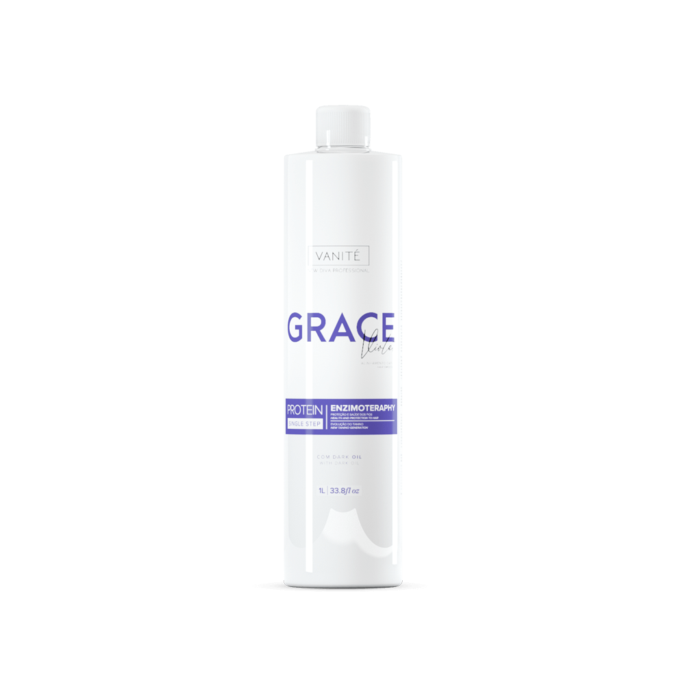 Grace Violet | Straightening Without Odor and Without Burning | For Blondes and Grays | 1000ml (33.8 fl oz)