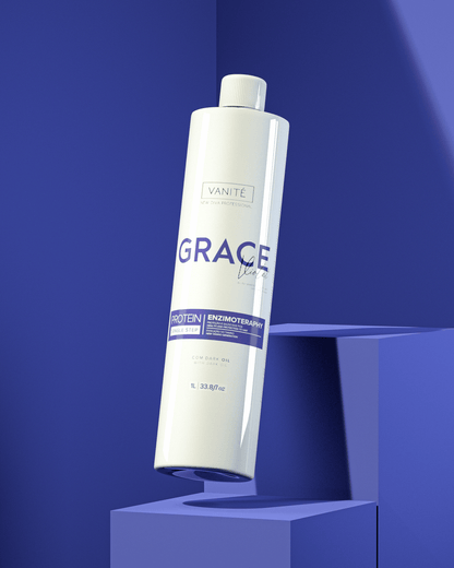 Grace Violet | Straightening Without Odor and Without Burning | For Blondes and Grays | 1000ml (33.8 fl oz)