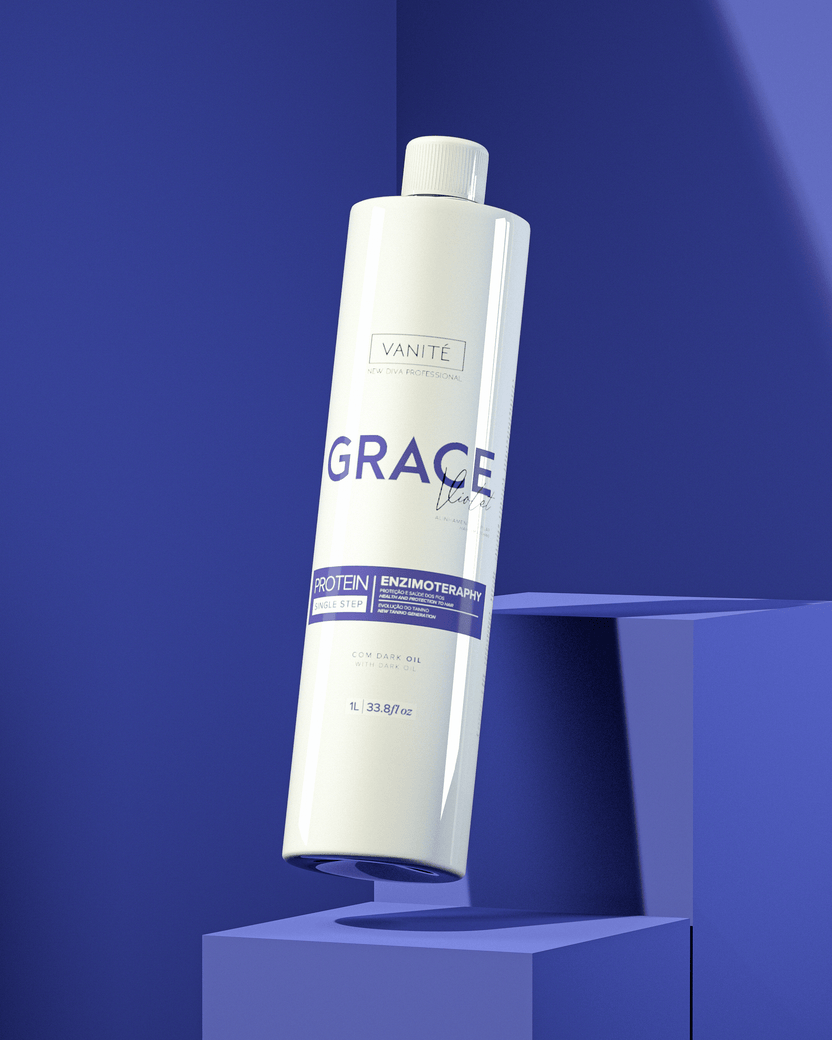 Fotografia oficial do frasco Grace Violet 1000 ml em cenário violeta