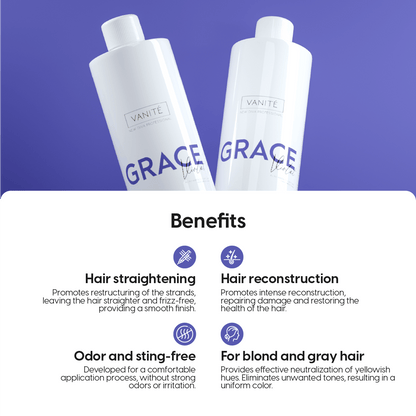 Kit - 1  unit Grace Enzimoteraphy Unique + 1  unit Grace Enzimoteraphy Violet + 1 unit Brigitte Pre-Treatment Shampoo | 100ml