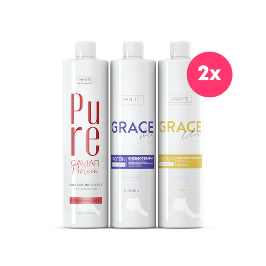 2 Grace Unique 1000 ml + 2 Grace Violet 1000 ml + 2 Pure Caviar 1000 ml