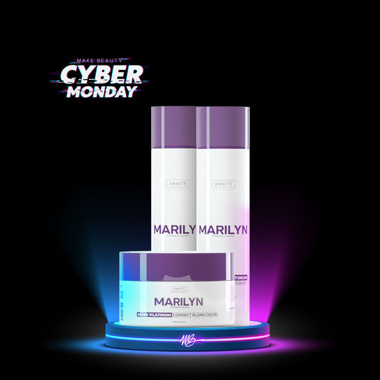 Kit Home Care Marilyn | 01 Shampoo 250ml + 01 Conditioner 250ml + 01 Mask 300g | Voor blondines en grijs haar