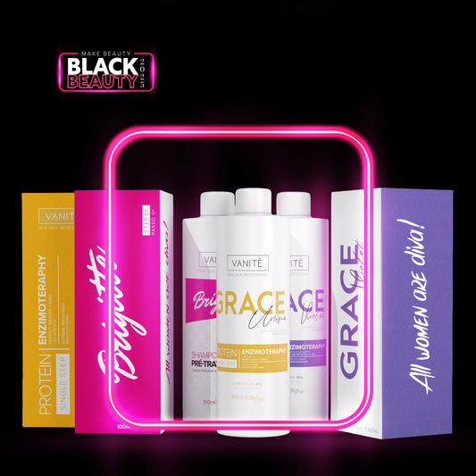 Kit - 1  unit Grace Enzimoteraphy Unique + 1  unit Grace Enzimoteraphy Violet + 1 unit Brigitte Pre-Treatment Shampoo | 100ml
