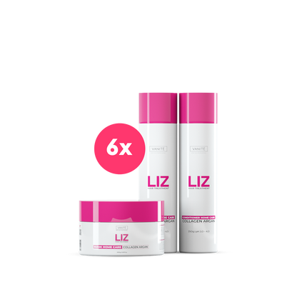 Kit - 6 Units Home Care Liz | 6 Shampoos + 6 Conditioners + 6 Masks | For All Hair Types