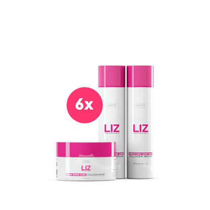 Kit - 6 Units Home Care Liz | 6 Shampoos + 6 Conditioners + 6 Masks | For All Hair Types