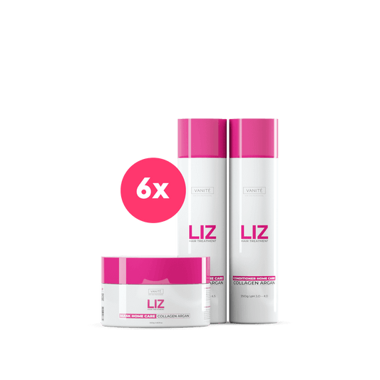 Kit - 6 Units Home Care Liz | 6 Shampoos + 6 Conditioners + 6 Masks | For All Hair Types