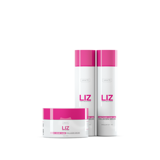 Kit Home Care Liz | 01 Shampoo 200ml+ 01 Conditioner 200ml + 01 Mask 300g | For All Hair Types