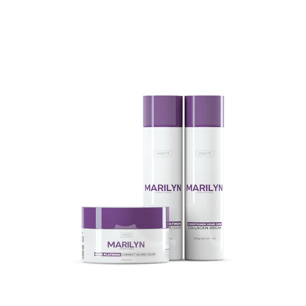 Kit Marilyn com shampoo 250 ml, condicionador 250 g e máscara 300 g