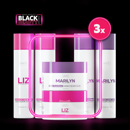 3 Units Kit Home Care Liz + 3 Units Kit Home Care Marilyn | 6 Shampoos + 6 Conditioners + 6 Masks