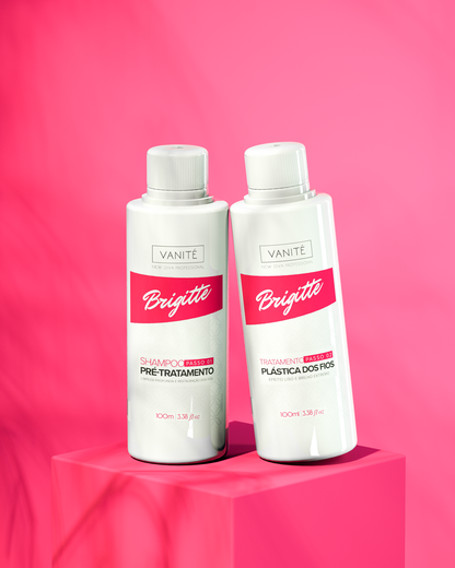 Kit - 1 unit Brazilian Keratin Brigitte + 1 unit Shampoo Brigitte | For All Hair Types | 100ml