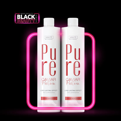 Kit - 2 Units Pure Protein | Semi Definitive Organic and Formaldehyde Free | For All Hair Types | 1000ml (33.8 fl oz)